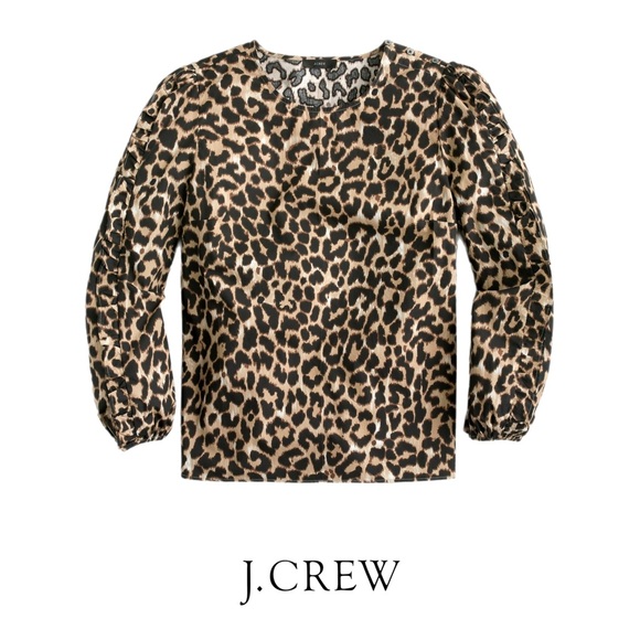 NEW J Crew Leopard Print Blouse - Picture 11 of 12